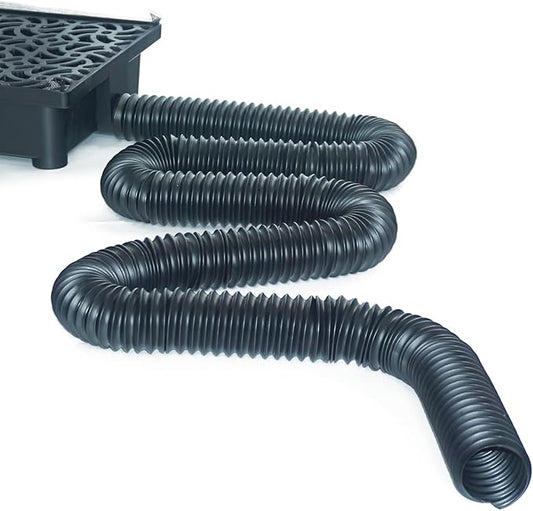 Additional 8 feet of pipe, 2 inches in diameter, with connectors for draining the other side of the sump or splicing lengths of flexible pipe - Extension/Flexible/Moldable/Splicable Piping