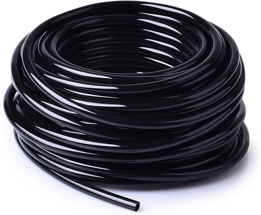 50ft Drip Irrigation Tubing – 4mm ID x 7mm OD Flexible PVC Hose for Garden Watering, Greenhouse &amp; Plant Drip Systems